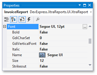 invoice-report-font-settings