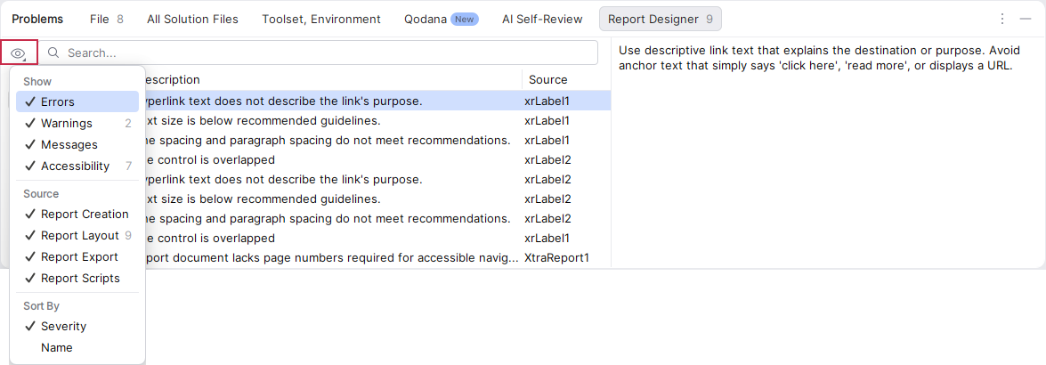 jb-rider-filter-issues-by-type