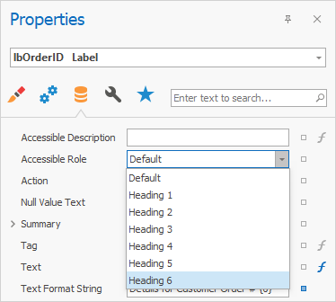 Set AccessibleRole in Property Grid