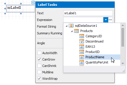 label-smart-tag-expression-drop-down