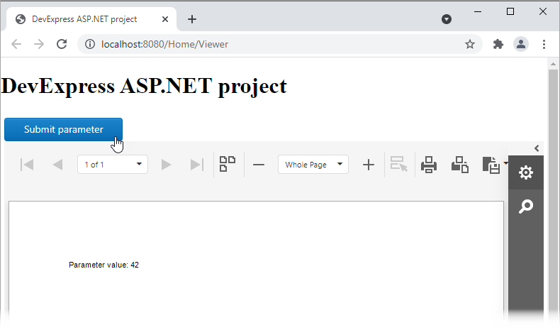 Use custom UI elements to specify parameter values in an ASP.NET MVC application