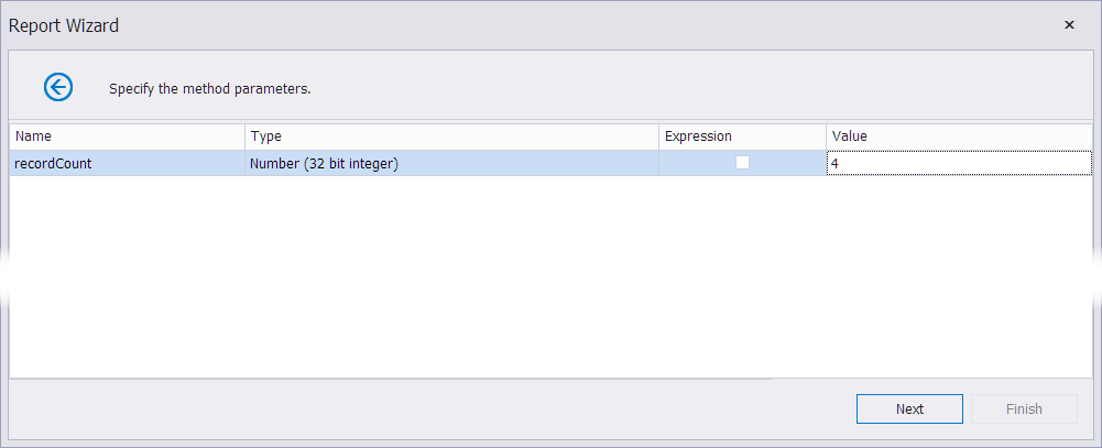 Specify Method Parameters