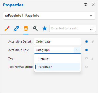 XRPageInfo set to paragraph