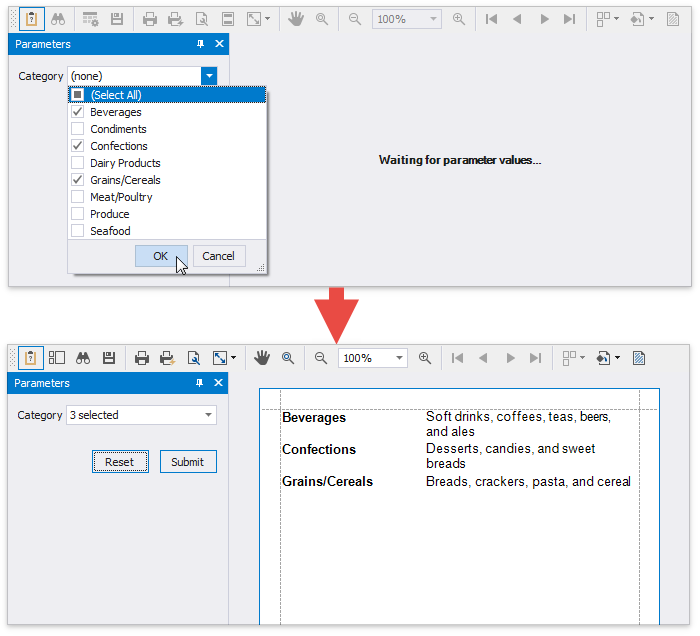 parameters-multi-value-filter-report