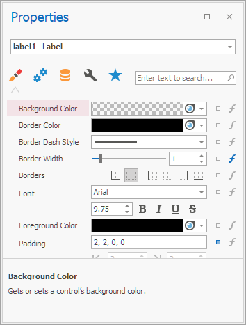 Background Color Property Display Name