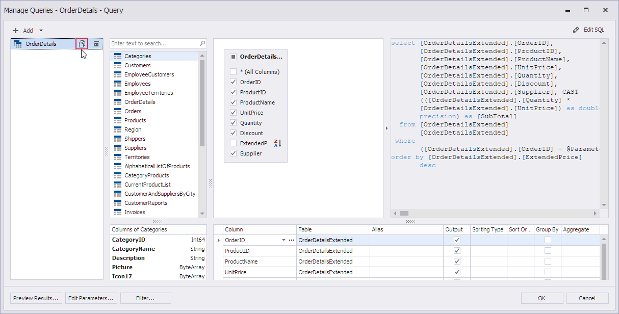 Use Query Parameters | Reporting | DevExpress Documentation