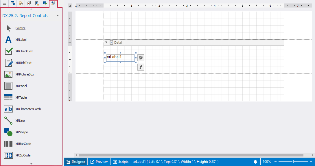 Report Designer for Rider Toolbox