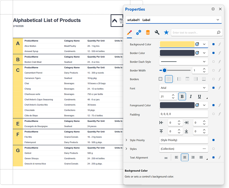 Appearance Customization - DevExpress Reports