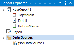 Report Explorer Data Sources node