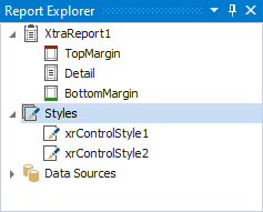 Report Explorer Styles node