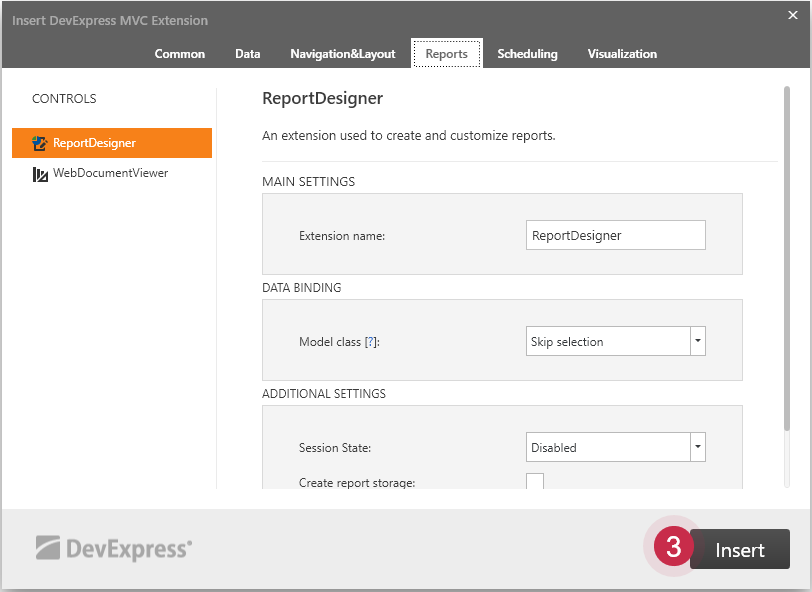 reporting-mvc-extension-wizard-insert