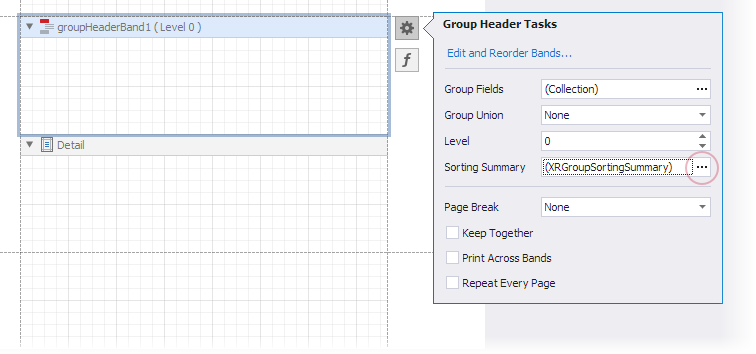 Group Header Tasks