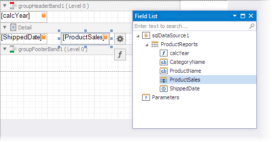 Drop Fields to Display Data