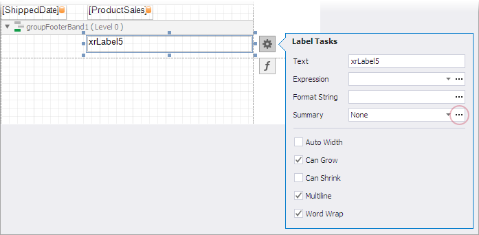 Summary Label Smart Tag