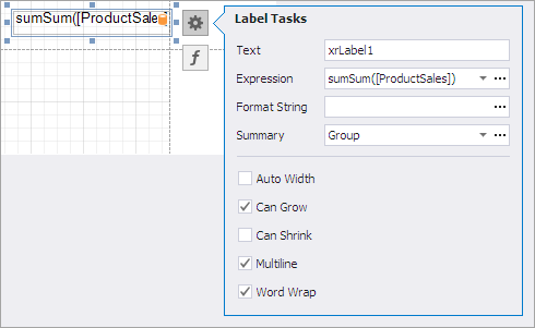 Summary Expression Smart Tag