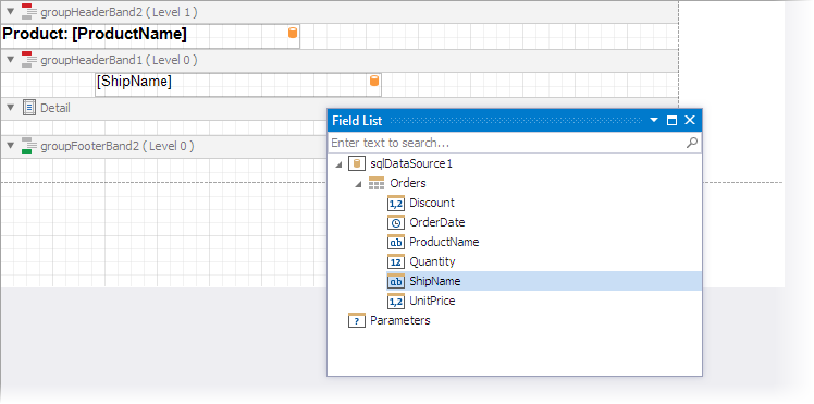 Drop Fields to Display Data