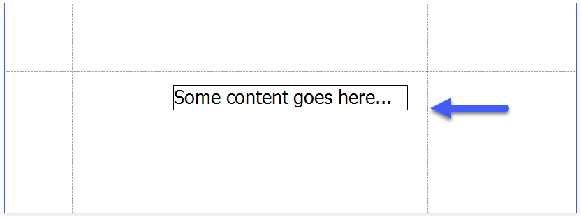 **Print Preview**. The value of the **SyncWithReportPageSettings** property is **Never**. When the right margin is moved to the left, the label's size and position do not change.