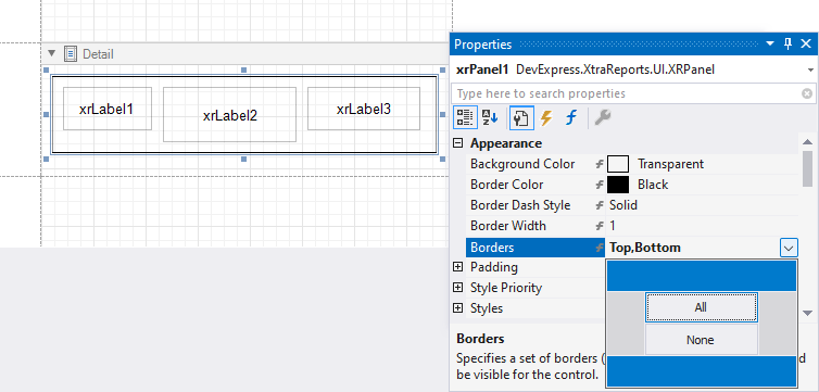 Multiple Control Borders