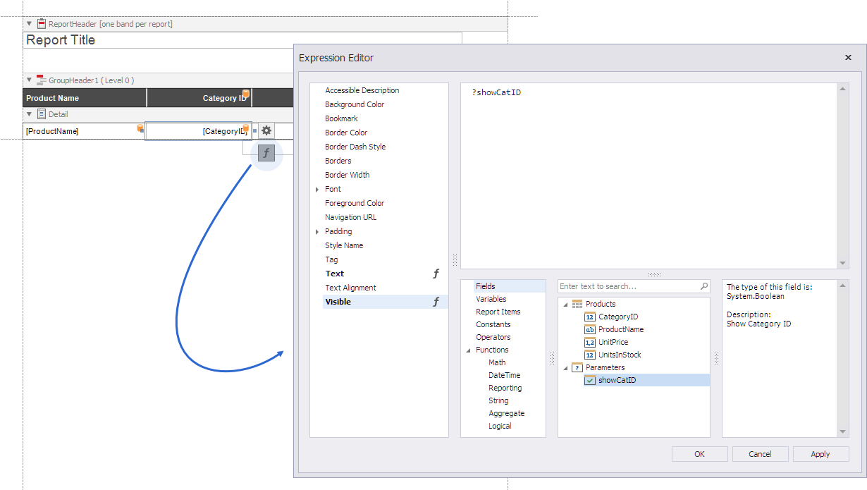 table-hide-cell-using-visible-expression