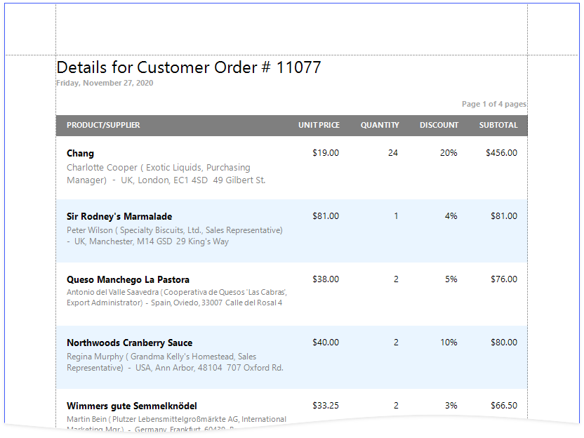 tabular reports in report server.net