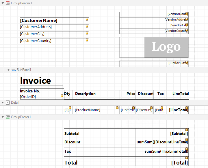 template-report-result-layout