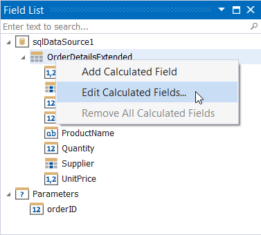 Invoke Calculated Fields Collection Editor