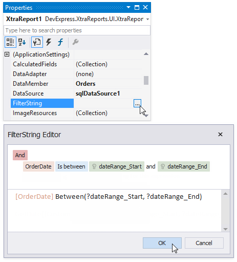 Date Range Report Parameters Reporting Devexpress Documentation