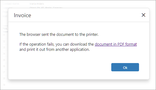 Additional Print Dialog