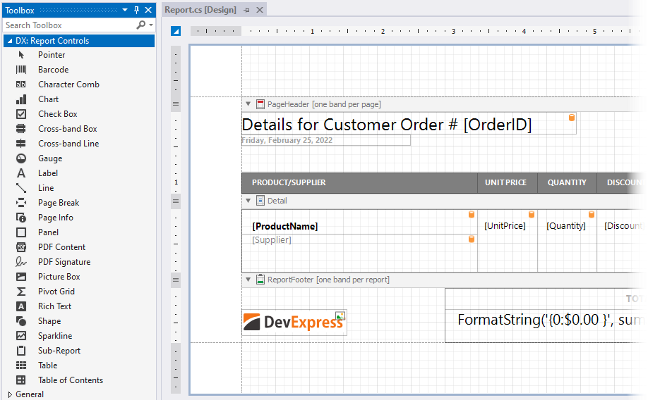 devexpress xamarin form designer