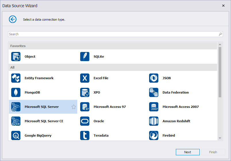 vs-data-source-wizard-favorites