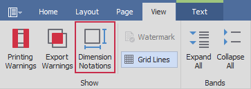 Report Designer - Control Dimension Notations Visibility in UI