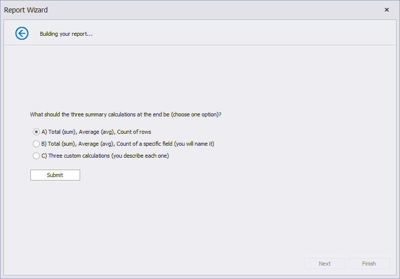 AI Prompt-to-Report requests additional report details