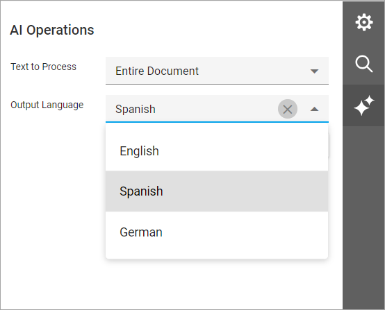 Web Document Viewer - Languages Drop-Down List