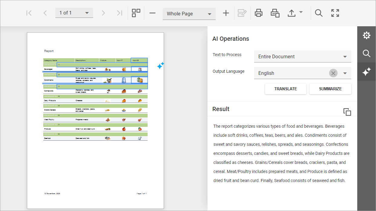 Web Document Viewer -- AI Operations Tab