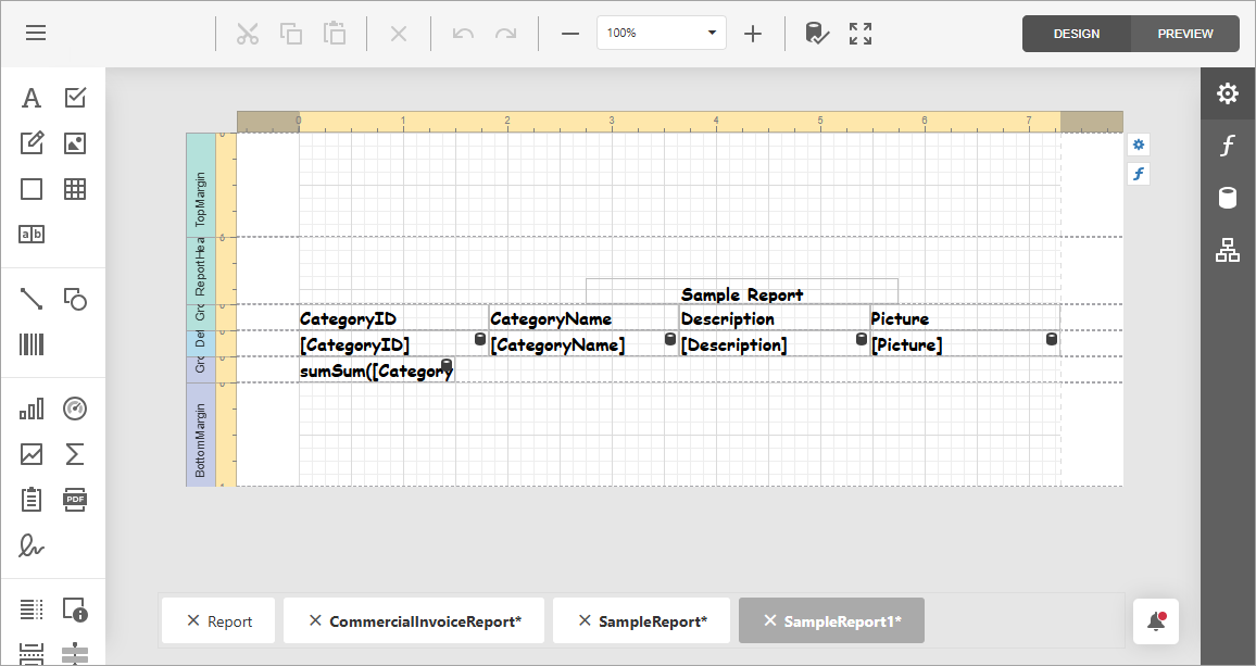 Web Report Designer - Report Generated from Custom Prompt in Report Wizard