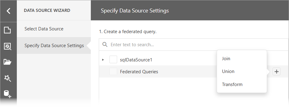 Web Data Source Wizard - Create a Federated Query