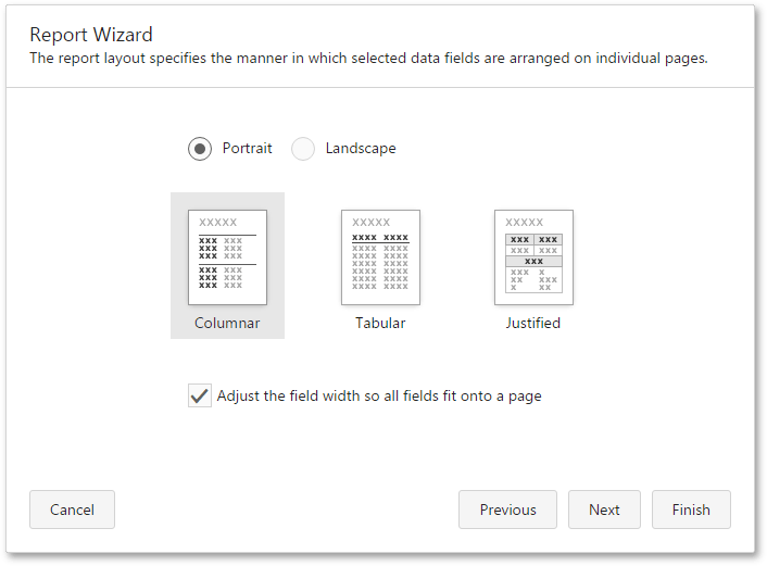web-designer-report-wizard-data-bound-06-choose-layout