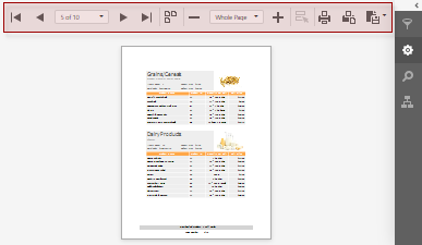 Web Document Viewer - Toolbar
