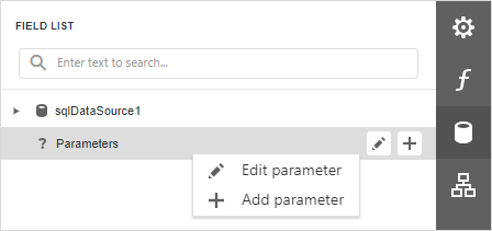 Web Report Designer - Context Menu for Parameters