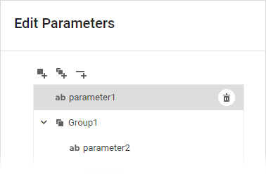 Web Report Designer - - Up and Down buttons for Parameters in the Parameter Editor