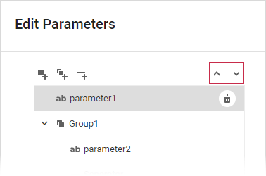 Web Report Designer - - Up and Down buttons for Parameters in the Parameter Editor