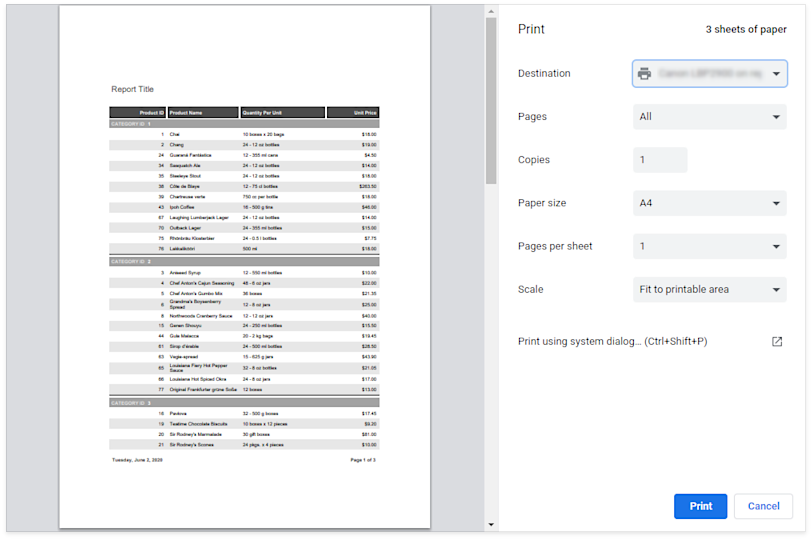 Web Print Preview Dialog