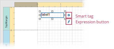 Web Report Designer - Smart Tag and Expression Buttons