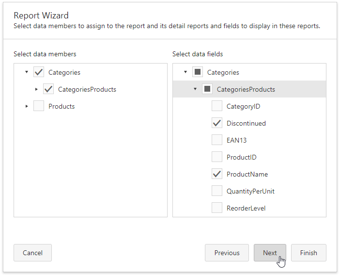 web-report-wizard-select-data-members