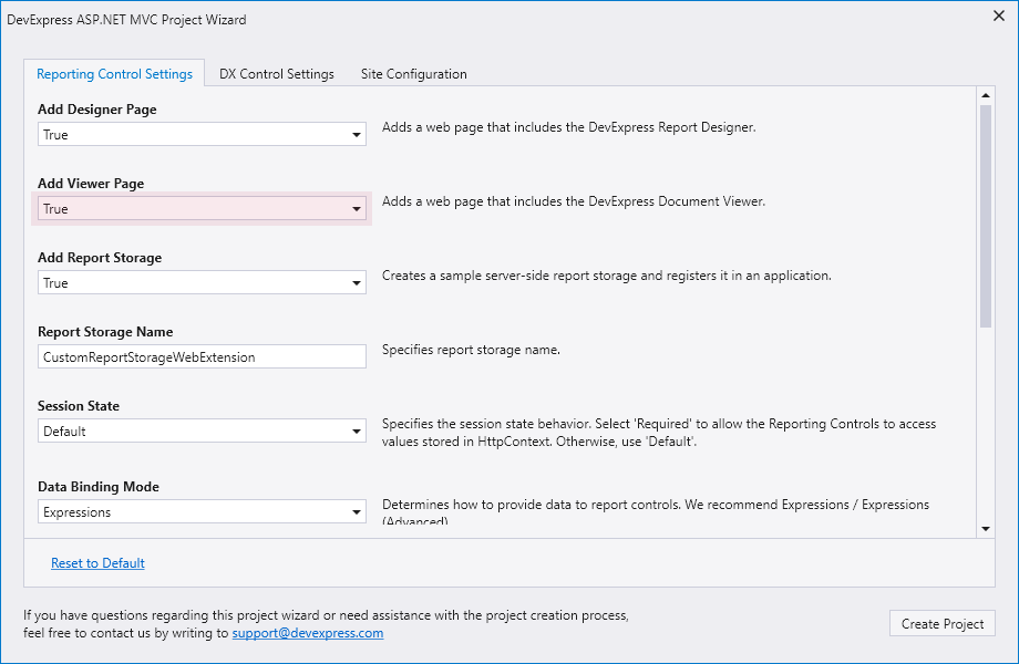 web-reporting-project-wizard-mvc-select-viewer