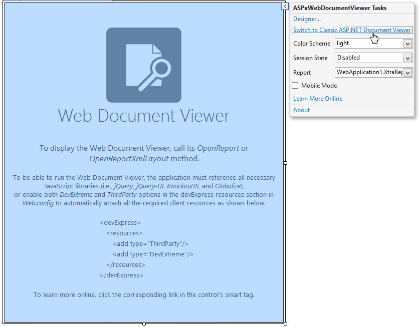 WebDocumentViewer_SwitchToClassicViewer