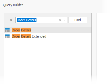 Query Builder: Find a Table by Name