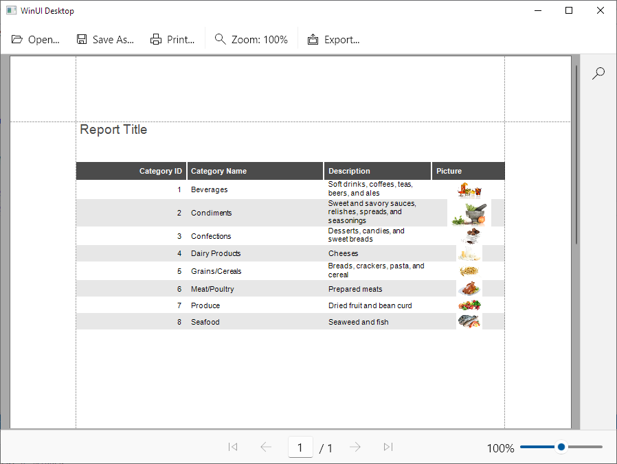 WinUI App Result