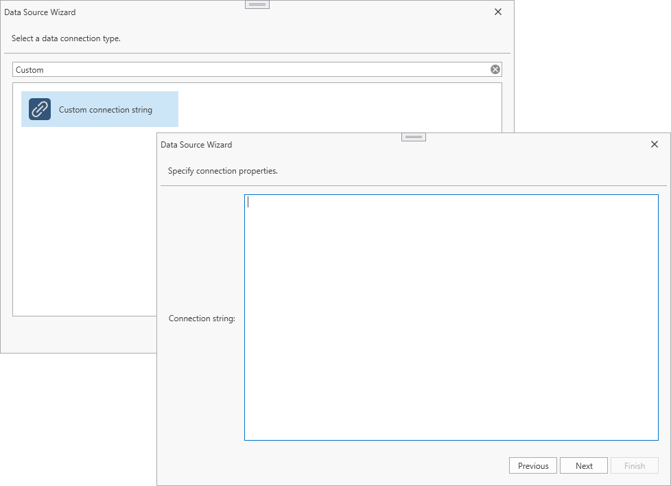 Specify connection properties