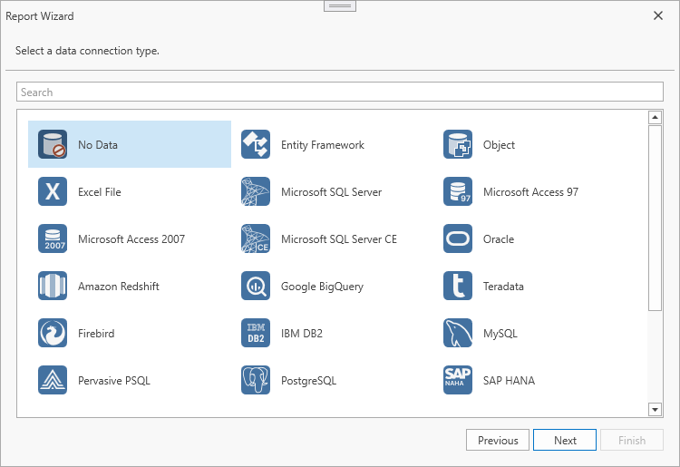 No Data connection type